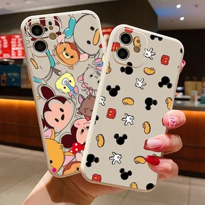 disney cute mickey mouse phone case for funda iphone 11 12 13 pro 12 13 mini x xr xs max 6 6s 7 8 plus cases cover celular coque free global shipping