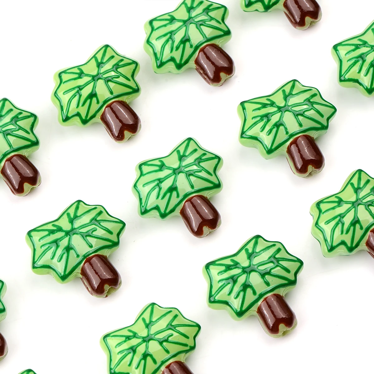 Эмалированные бусины в виде дерева на Хэллоуин аксессуары Подвески россыпью