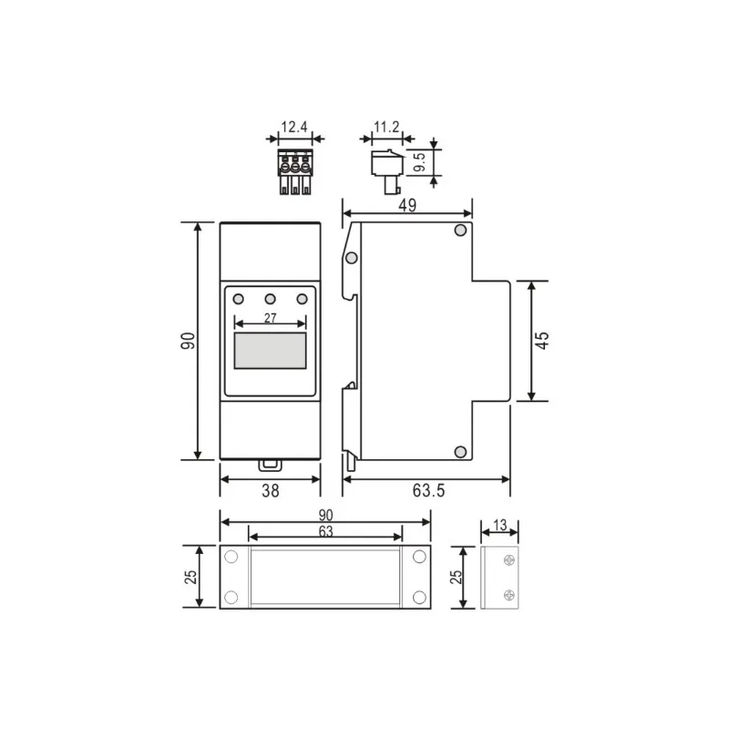 7 цифр 0- 9999999 Светодиодный дисплей Cr123a Батарейная пластина Круглая индуктивная