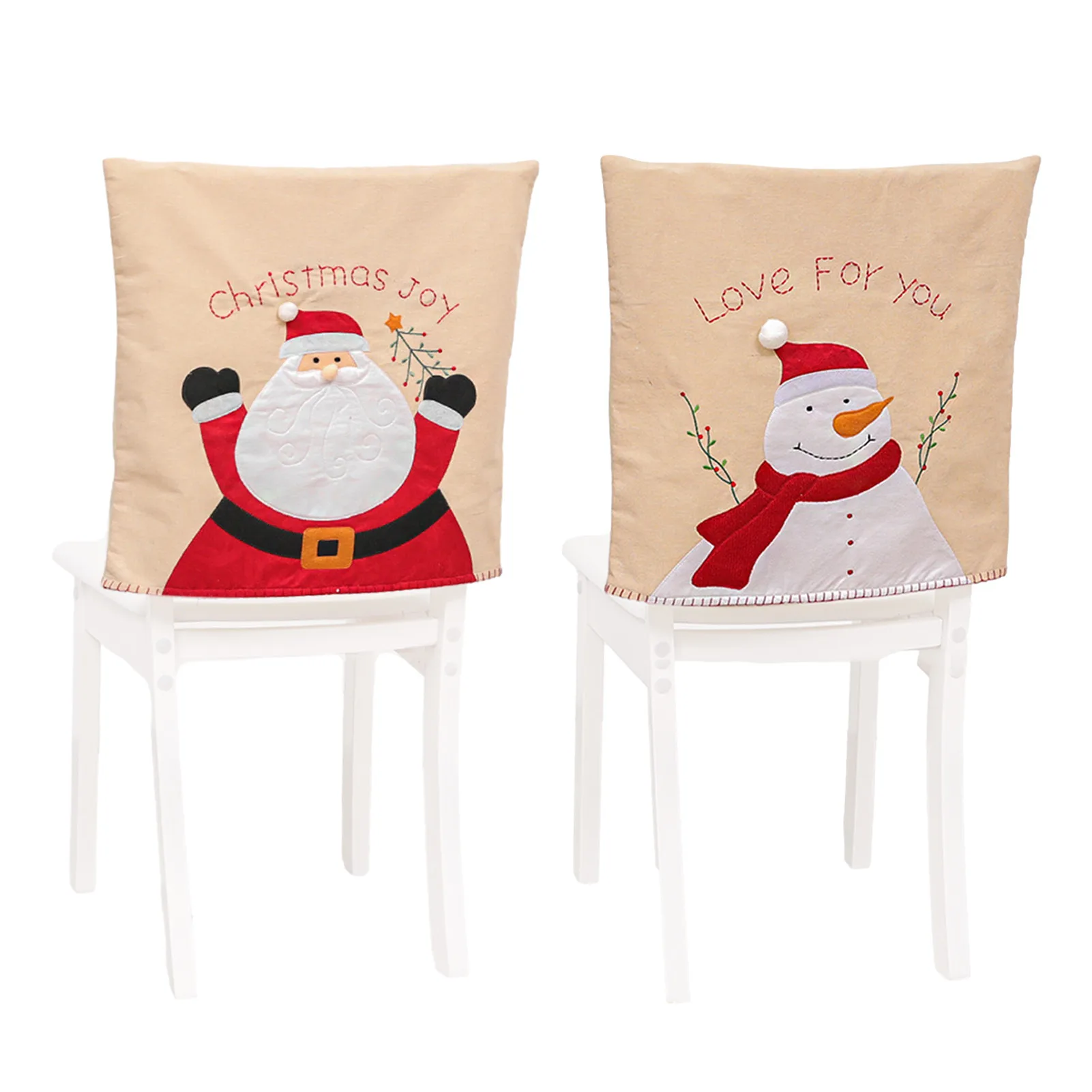 

Christmas Chair Covers Holiday Chair Back Cover For Dinning Room Christmas Decoration Restaurant Festival Party