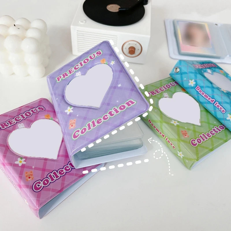 

32 Pockets 3 Inch Photo Album Korean Idol Pictures Storage Book Card Holder Sweet Star Photocard Binder Mini Cards Collect Book