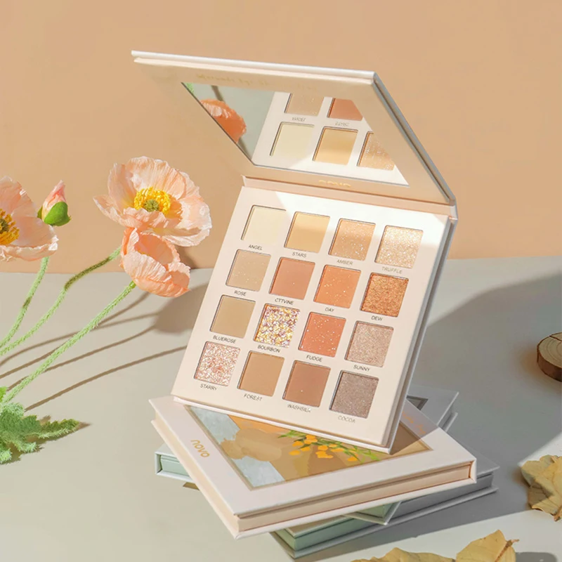 

16 Colors Eyeshadow Palette Matte Pearly Earth Color Nudes Smokey Natural Glitter Pigment Eye Shadow Makeup Palette Cosmetics
