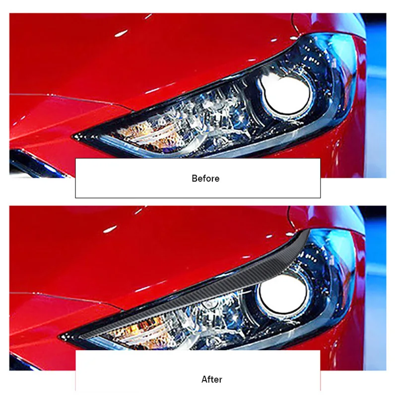 Налобный фонарь из углеродного волокна для Hyundai Elantra 2017 2018 2019 2 шт.