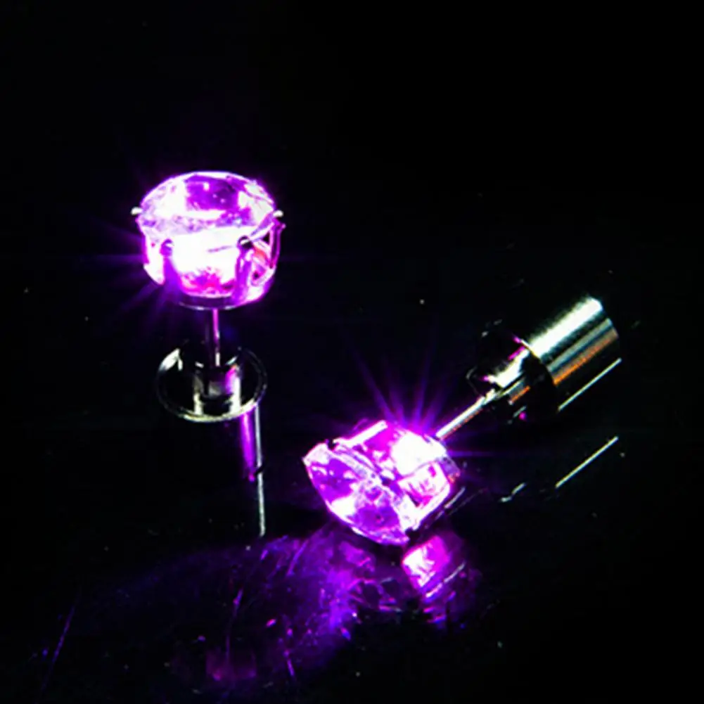 1 шт. серьги-гвоздики со светодиодной подсветкой