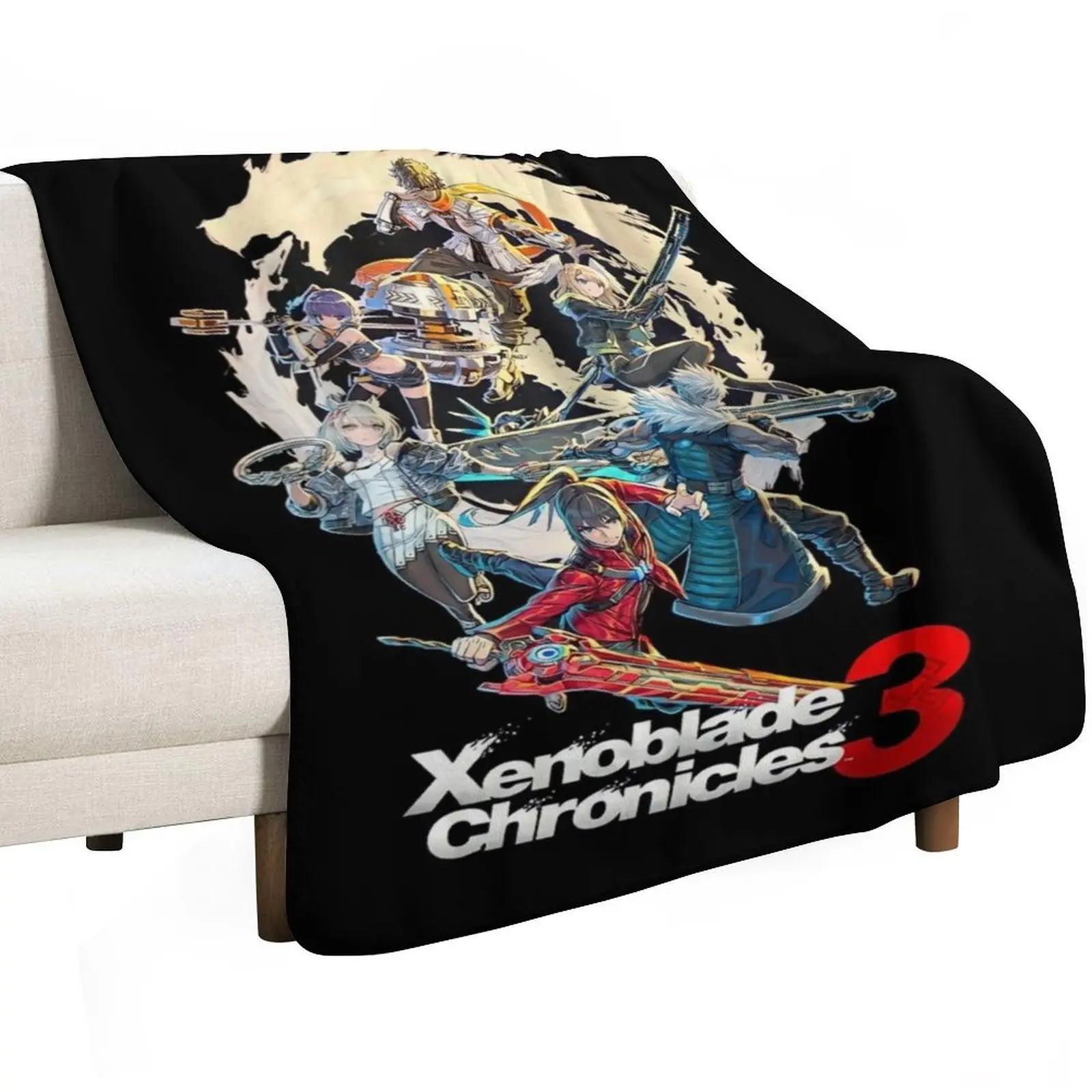 Фото Плед All Times Of Xenoblade 3 для дивана-кровати, мягкий, пушистый, милый, пляжный, уютный. №2
