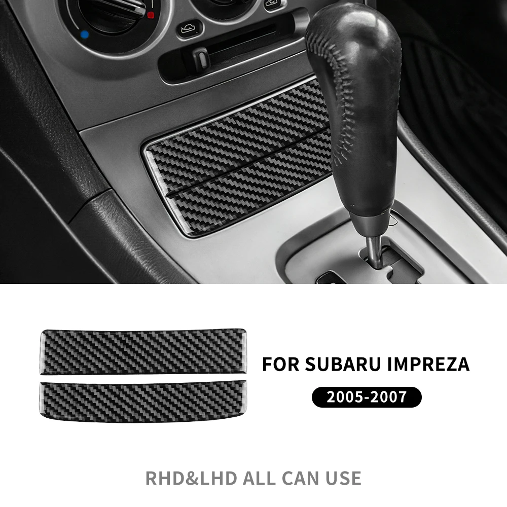 

Настоящее мягкое углеродное волокно для Subaru Impreza 2005 2006 2007, центральный ящик для хранения, крышка, рамка, наклейка, аксессуары для интерьера