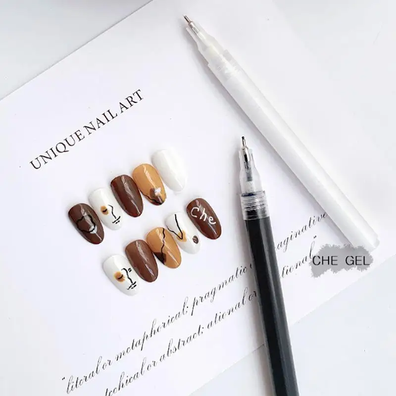 

1 шт., ручка-граффити для дизайна ногтей, 0,5 мм