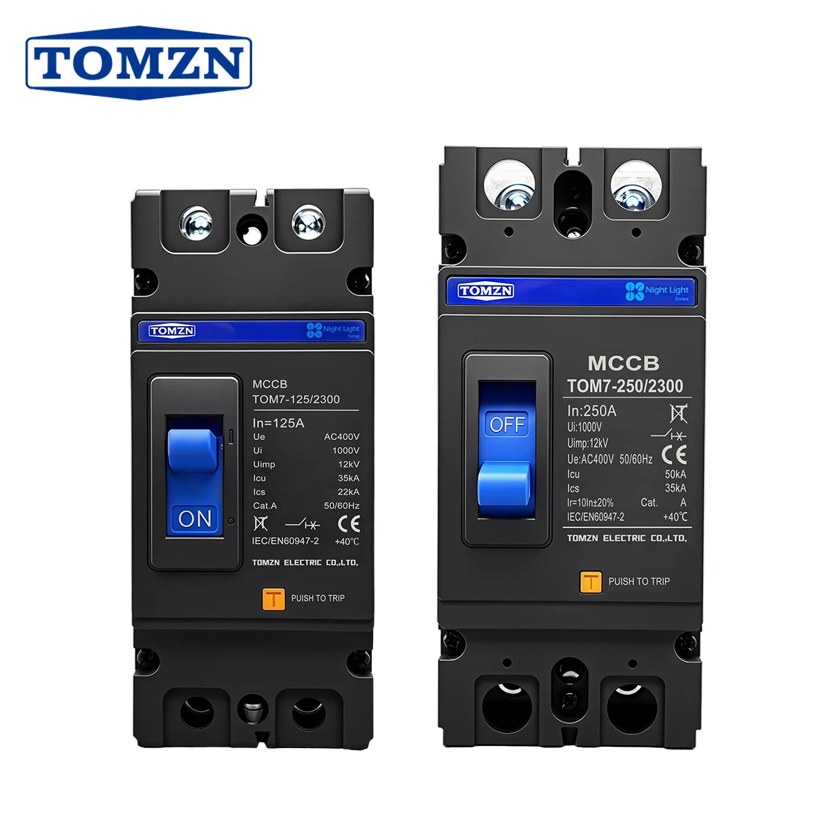 Фото Автоматический выключатель в литом корпусе TOMZN TOM7 Series 2P AC MCCB 400В, 100А, 125А, 150А, 160А, 200А, 250А для промышленного распределения электроэнергии №1