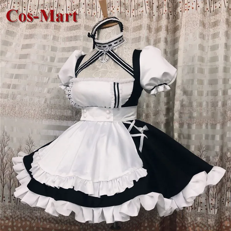 

Game Azur Lane HMS Sirius Cosplay Costume Fashion Lovely Maid Dress Unisex Activity Party Role Play Clothing Custom-Make Any