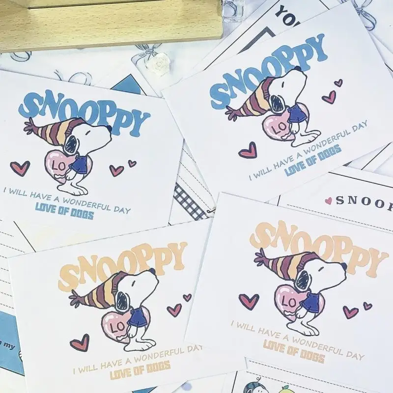 Мультфильм Kawaii Snoopy конверт канцелярские принадлежности поздравительная