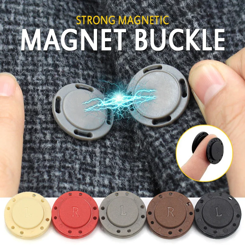

5 Pair Invisible Magnet Buttons Sewing Supplies Magnetic Handwork Sewing Set Jacket Cardigan Concealed Buckle Clothing Crafts