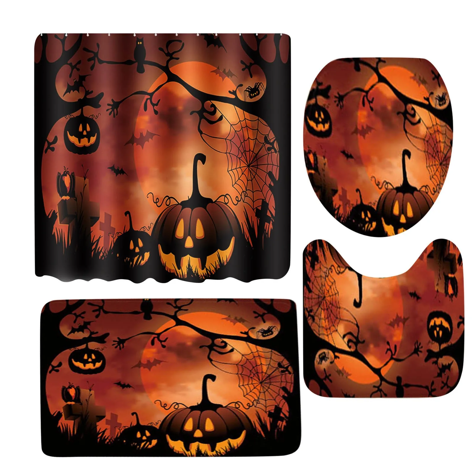 

4 шт., водонепроницаемые декоративные занавески для ванной, 45 х75