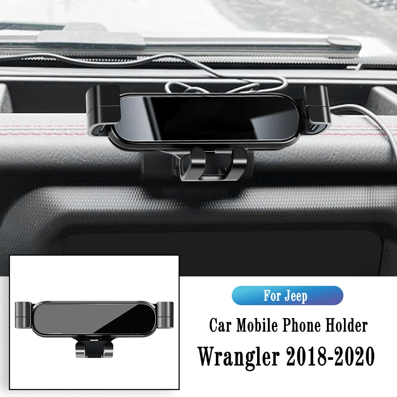 

Автомобильный держатель для телефона JEEP Wrangler 2018-2020 гравитационный кронштейн для навигации GPS подставка с зажимом для воздуховыпускного отв...