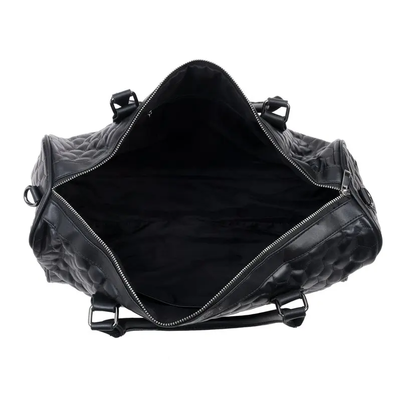 Luxury Women's Quilted Leather PU Weekender Travel Duffel Bag