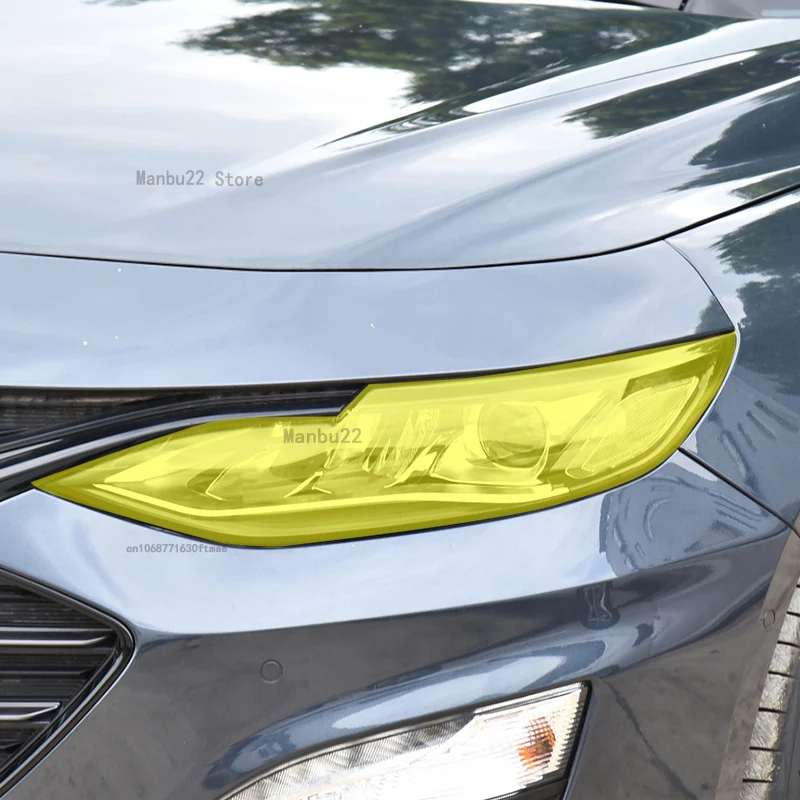 Прозрачная Черная защитная пленка для автомобильных фар Chevrolet Malibu 2019-2022
