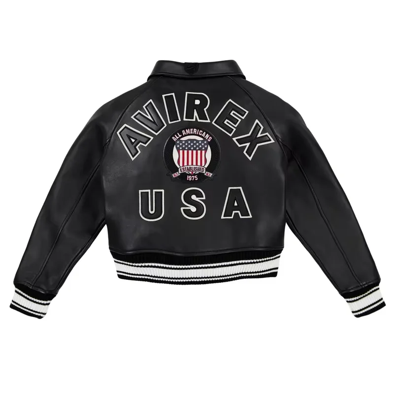 AVIREX женская куртка-бомбер из овечьей кожи новое европейское антикварное пальто