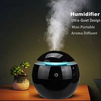 130ml black ultrasonic aromatherapy essential oil diffuser home electric air purifier humidifier with 7 colors led lights