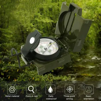 Outdoor Compass Professional Sturdy High Accuracy Outdoor Multifunctional Military Compass Outdoor Supplies 2