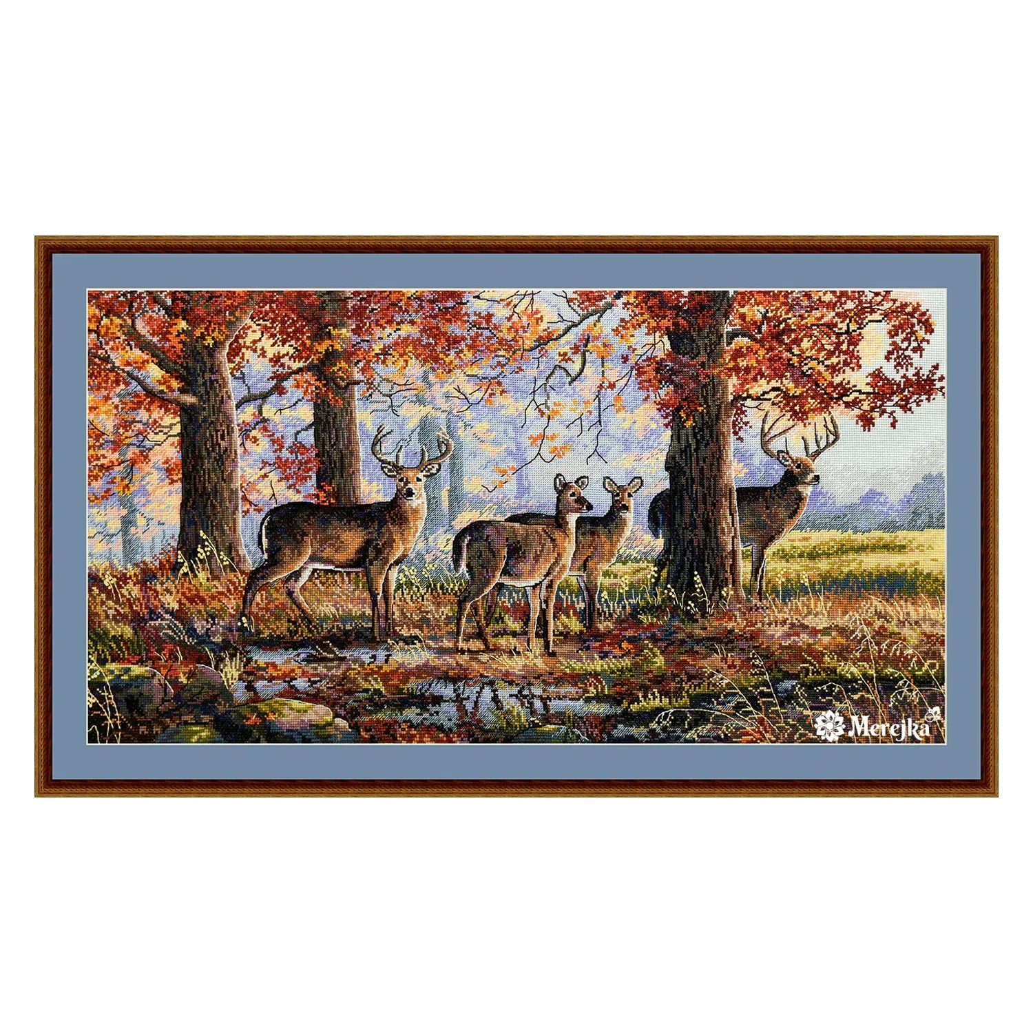 Amishop высококачественный набор для вышивки крестом под дубами семейный лесной