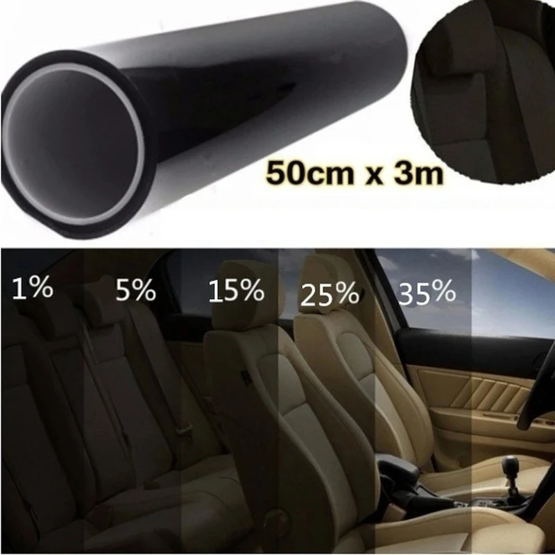 

5/15% VLT Solar Decorative Glass Film for Car Mirror Stickers Sunscreen Thermal Insulation Window Tint Reflective Universal