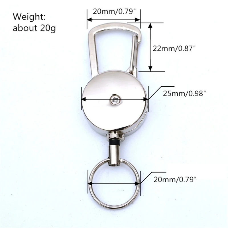 Выдвижной брелок для удостоверения личности металлический шнурок с именной