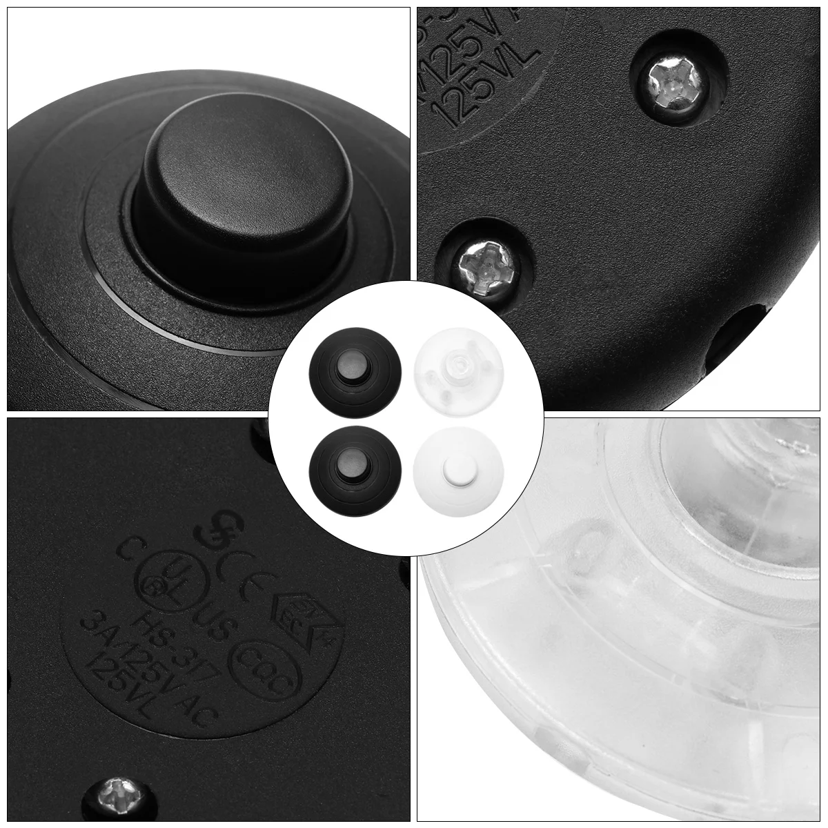 4 шт. круглая педаль лампы ножной переключатель для светодиодного освещения