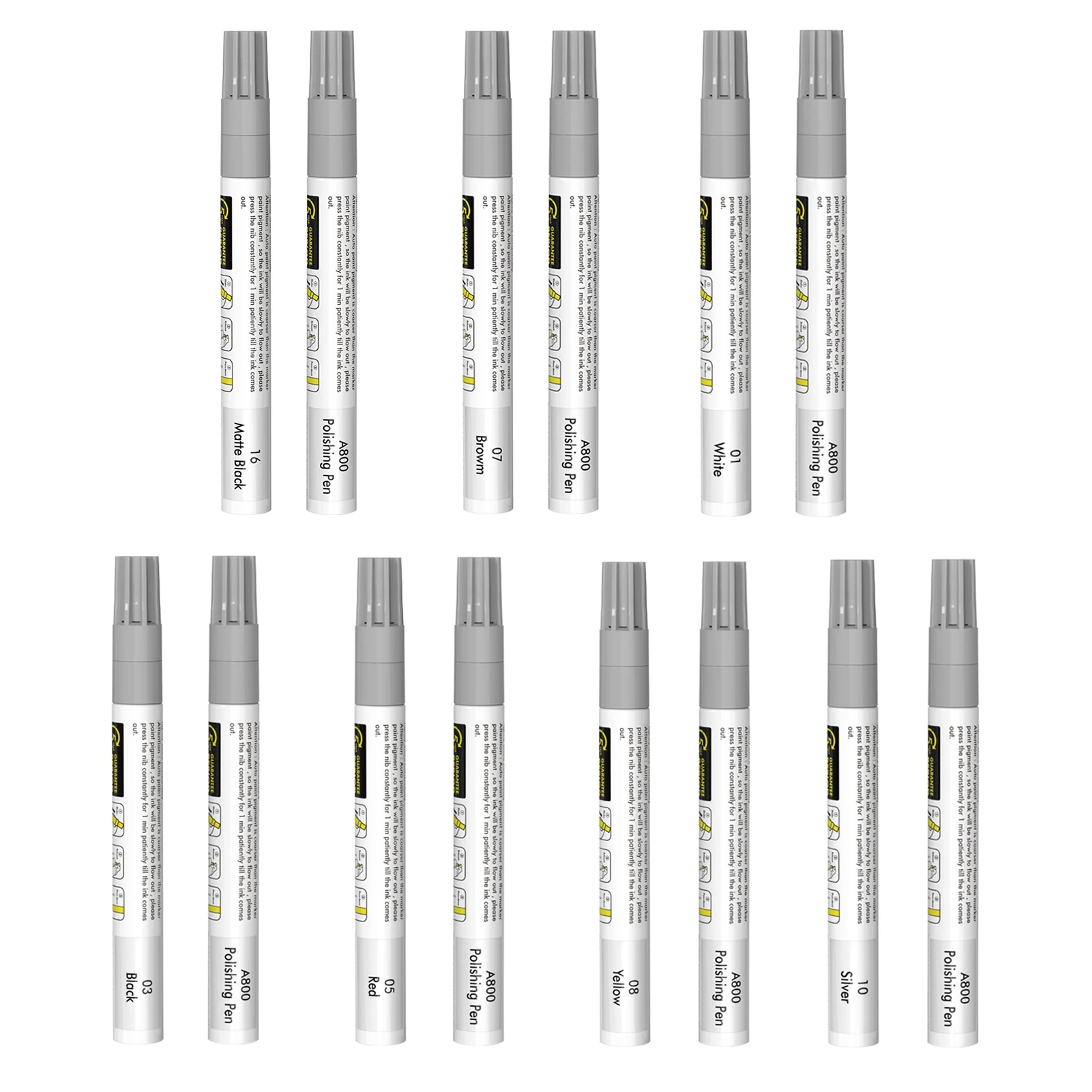 

2pcs Multicolor Touch Up Paint Pen Waterproof Car Paint Surface Scratch Remover Pen Car Refurbishment Maintainance Tool Kit