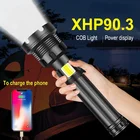 Самый мощный светодиодный фонарик XHP90.3 400000 люмен, перезаряжаемые тактические фонарики с аккумулятором 18650 26650