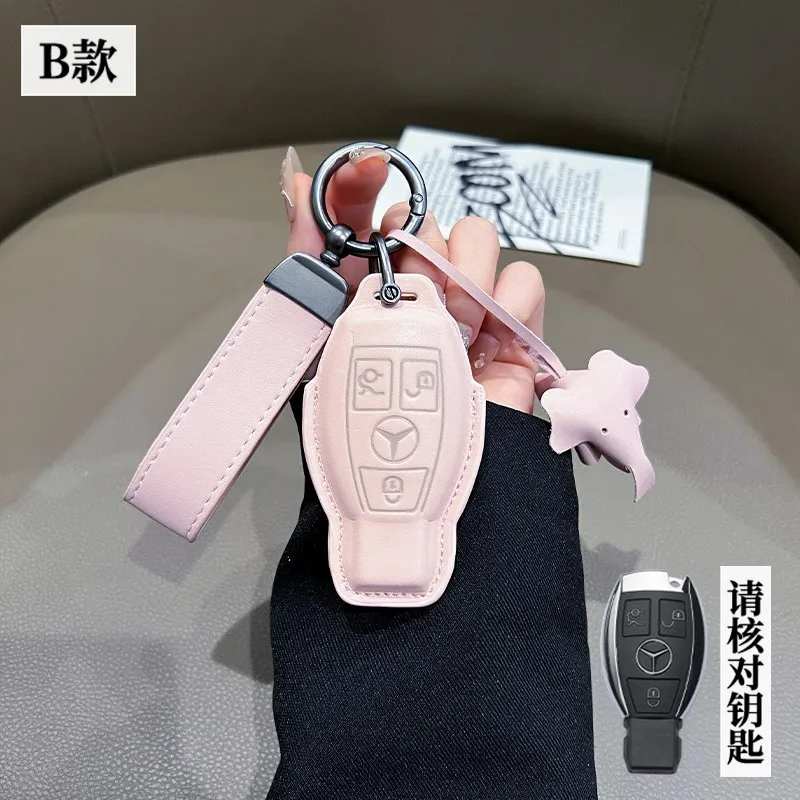 Фото Чехол для автомобильного ключа Smart Remote Shell для Mercedes Benz A B C E Class GLS GLA GLK GLC CLS CLA AMG W204 W205 W212 W463 W176 №1