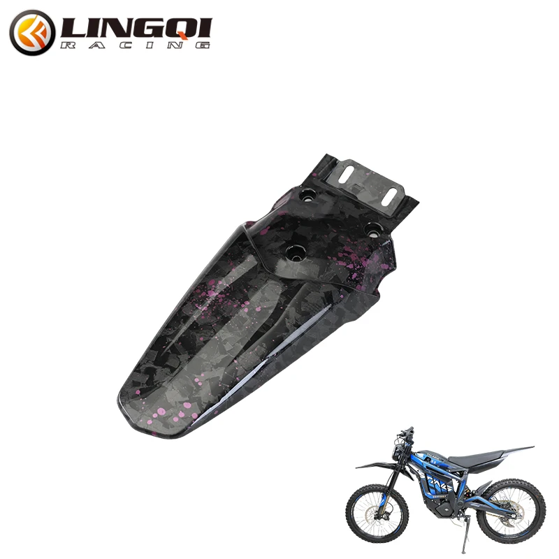 

LINGQI RACING мотоциклетное заднее крыло из углеродного волокна, брызговик, защитная крышка для Talaria Sting MX3 MX4, электрический велосипед для грязи