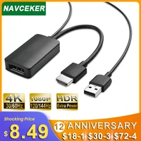navceker 4k60hz hdmi to displayport cable 1080120hz hdmi to dp converter adapter hdmi 2 0 to displayport for ps5 ps4 pro xbox