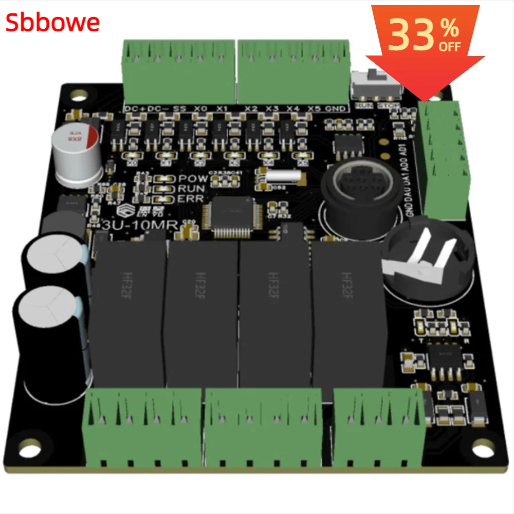 

FX3U 10MR 14MR 20MR 2AD 2DA RS485 RS232 with RS232 round cable FX3U-20MR PLC