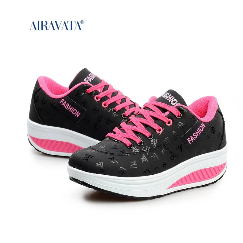 Women Shake Shoes Platform Running Sneakers Thick Bottom Wedges Walking Shoes  Zapatos