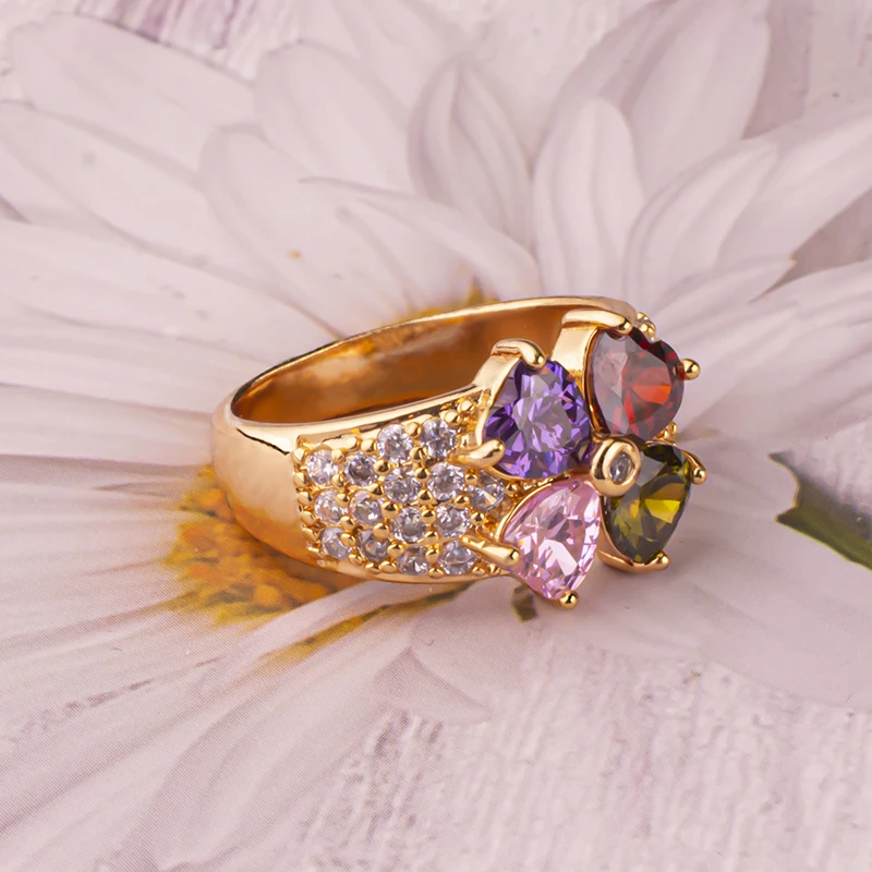 

Fashion Office Ladies Cube Zirconia Simple elegant women's fashion ring gifts