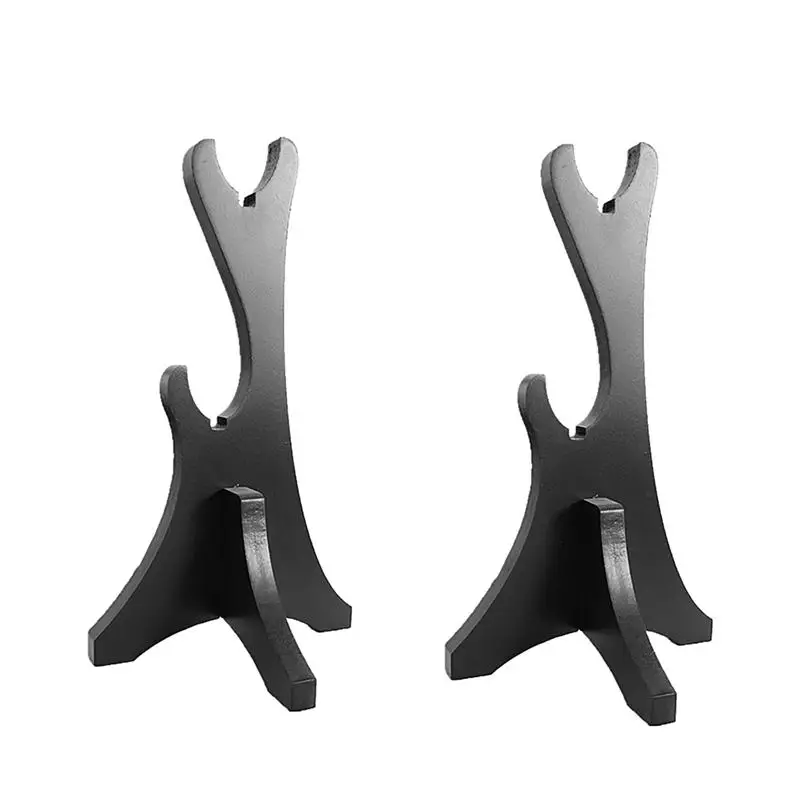 

2Pcs Two-Tier Wand Toy Rest Swords Display Rack Anime Prop Wooden Stand