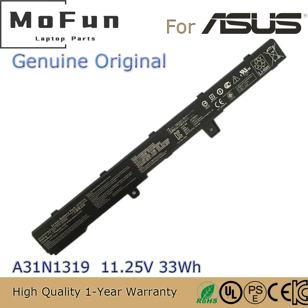Совершенно новый оригинальный A31N1319 11 25 V 33Wh Аккумулятор для ноутбука Asus X451 X551 F551M