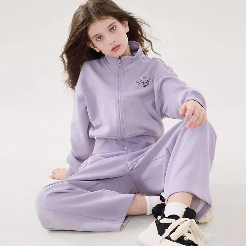 Одежда Sanrio для девочек костюм с длинными рукавами Cinnamoroll новый осенний свитшот