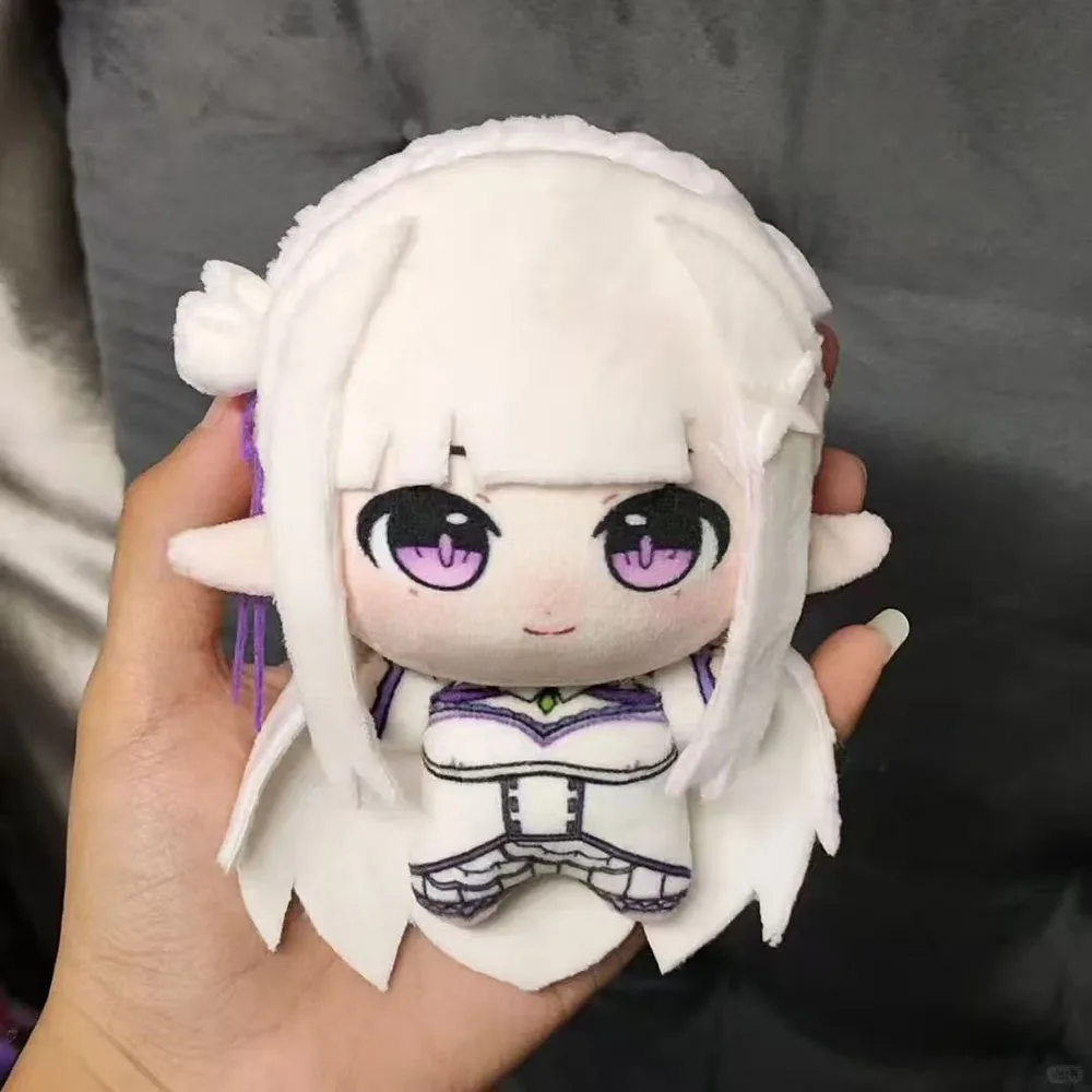 Фото Плюшевая кукла-брелок Эмирия из аниме Re:Zero - Жизнь в другом мире с нуля, 10 см, коллекционная игрушка, подарок на Рождество, кукла для рюкзака №1