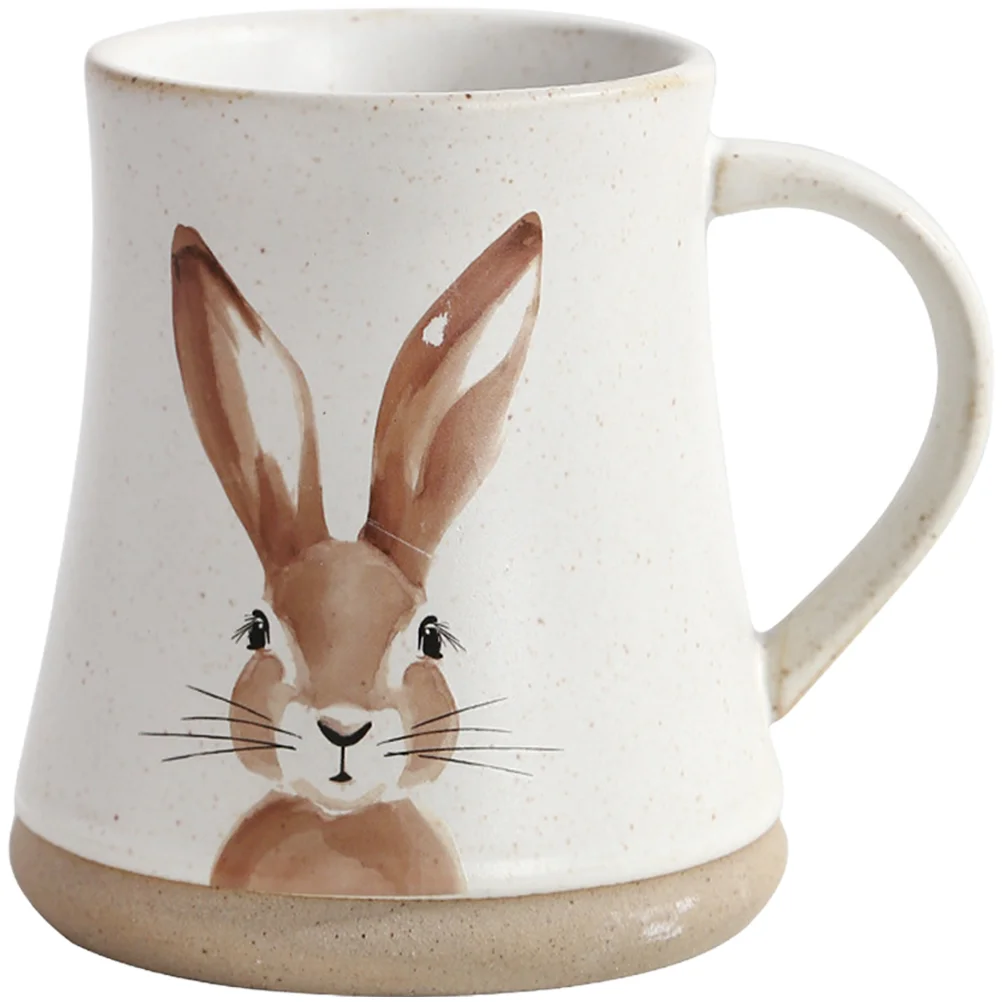 

Simple Multi-function Handheld Daily Use Water Cup Bunny Mug Desktop Coffee Mug for Students Office Home