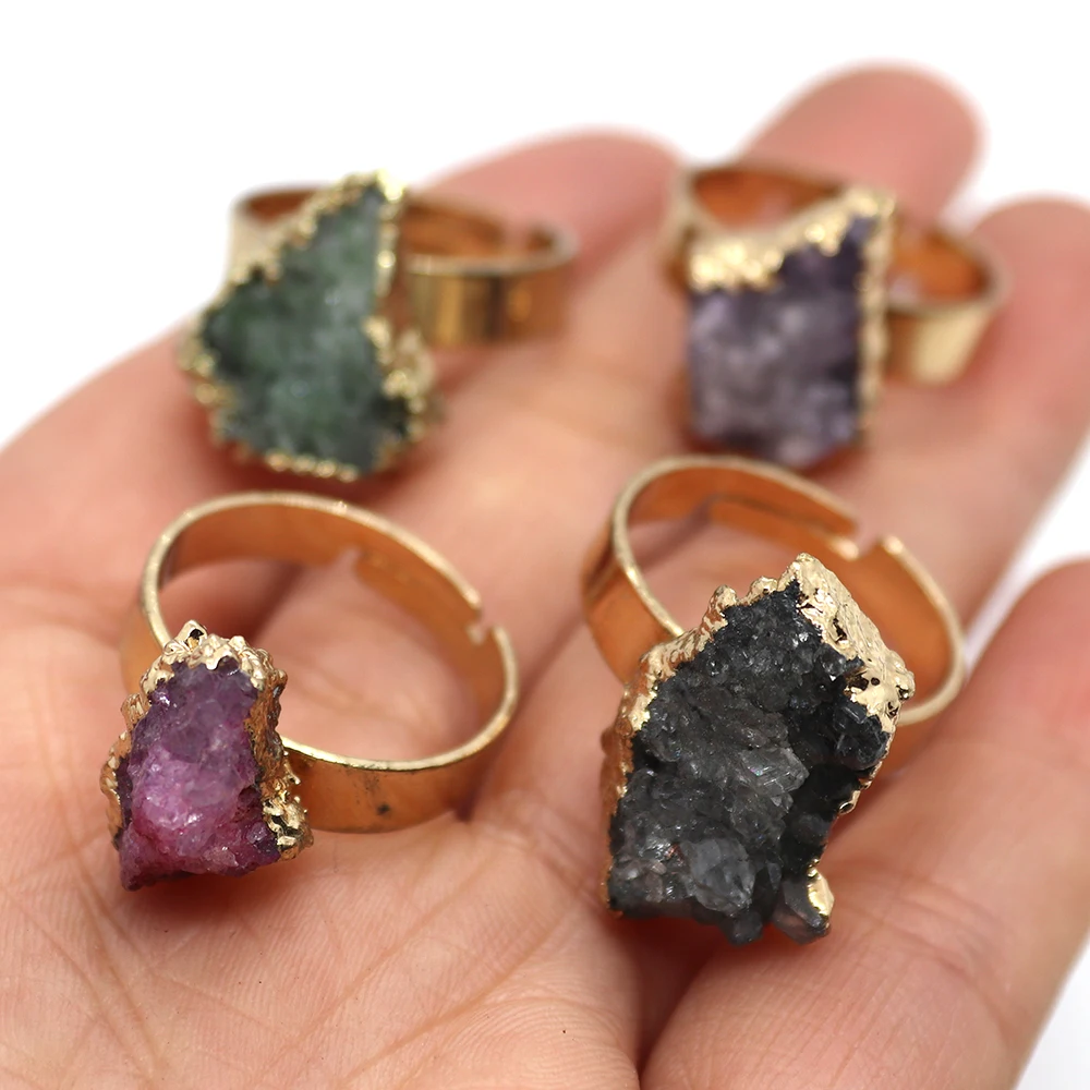 Регулируемое кольцо с натуральным камнем 10-20 мм