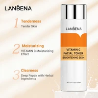 lanbena vitamin c facial toner whitening serum tender brightening fading dark spots improve dullness moisturizing essence100ml
