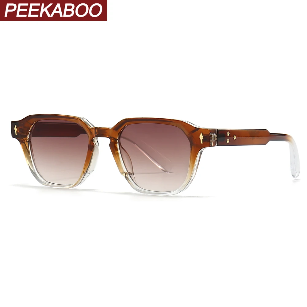 

Peekaboo/горячая распродажа, маленькие квадратные солнцезащитные очки в оправе для мужчин, коричневые, черные мужские ретро солнцезащитные очки для женщин, uv400, унисекс, 2023, женские
