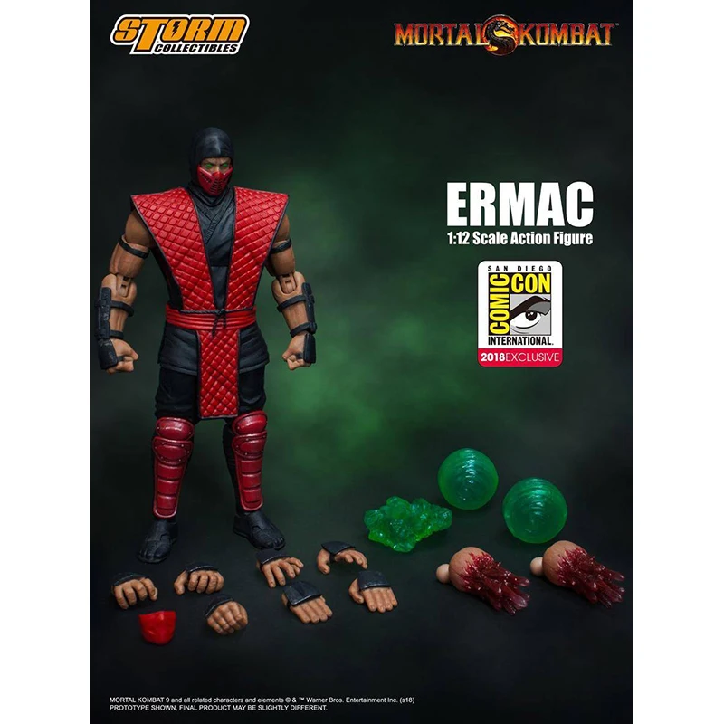 

Оригинальная деталь, модель 1/12 Mortal Kombat ERMAC SDCC 2018, фигурка аниме, коллекционные экшн-игрушки, подарки