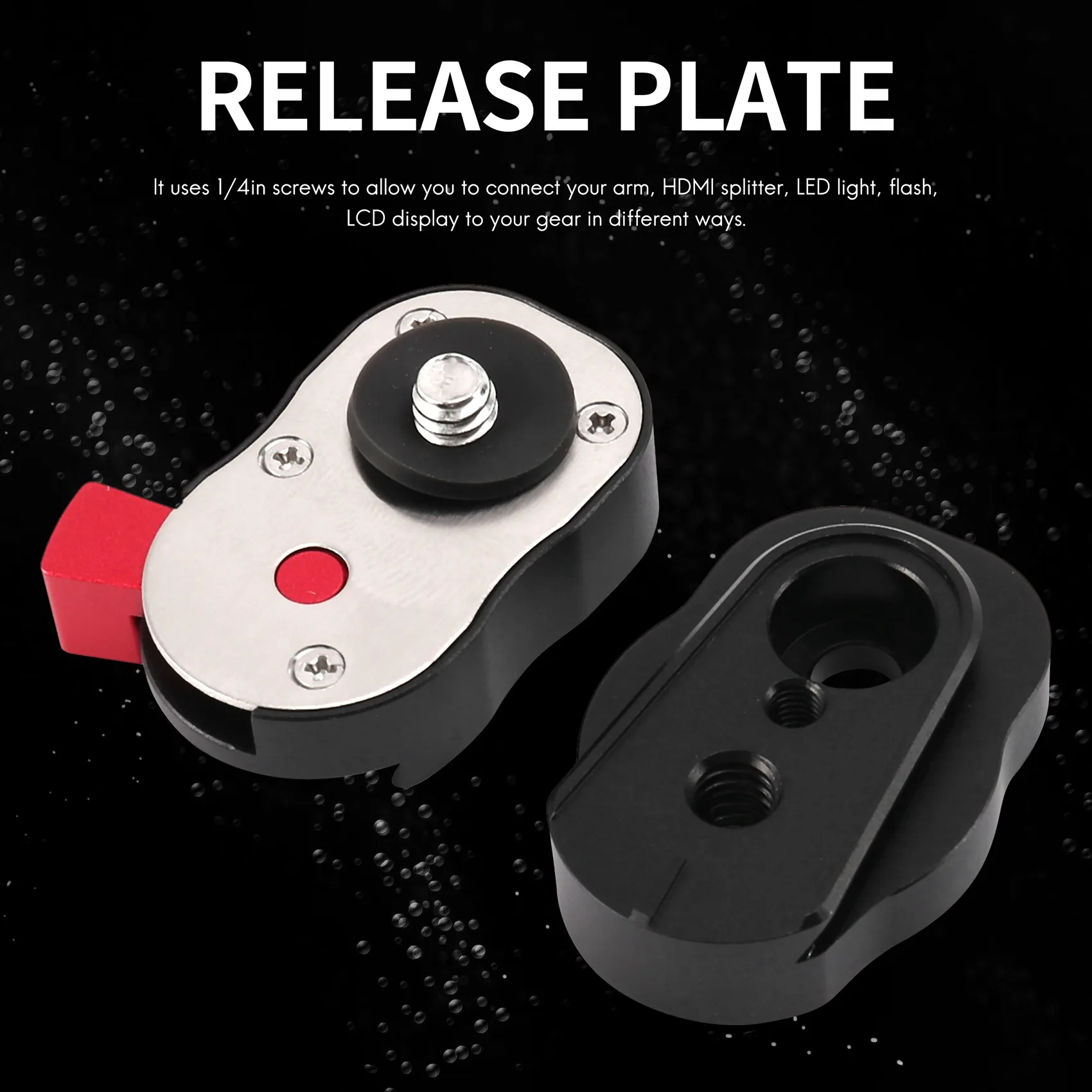 

Быстросъемная площадка для монитора для ЖК-монитора, приспособление для фото-и видеокамеры с винтовым отверстием 1/4 дюйма