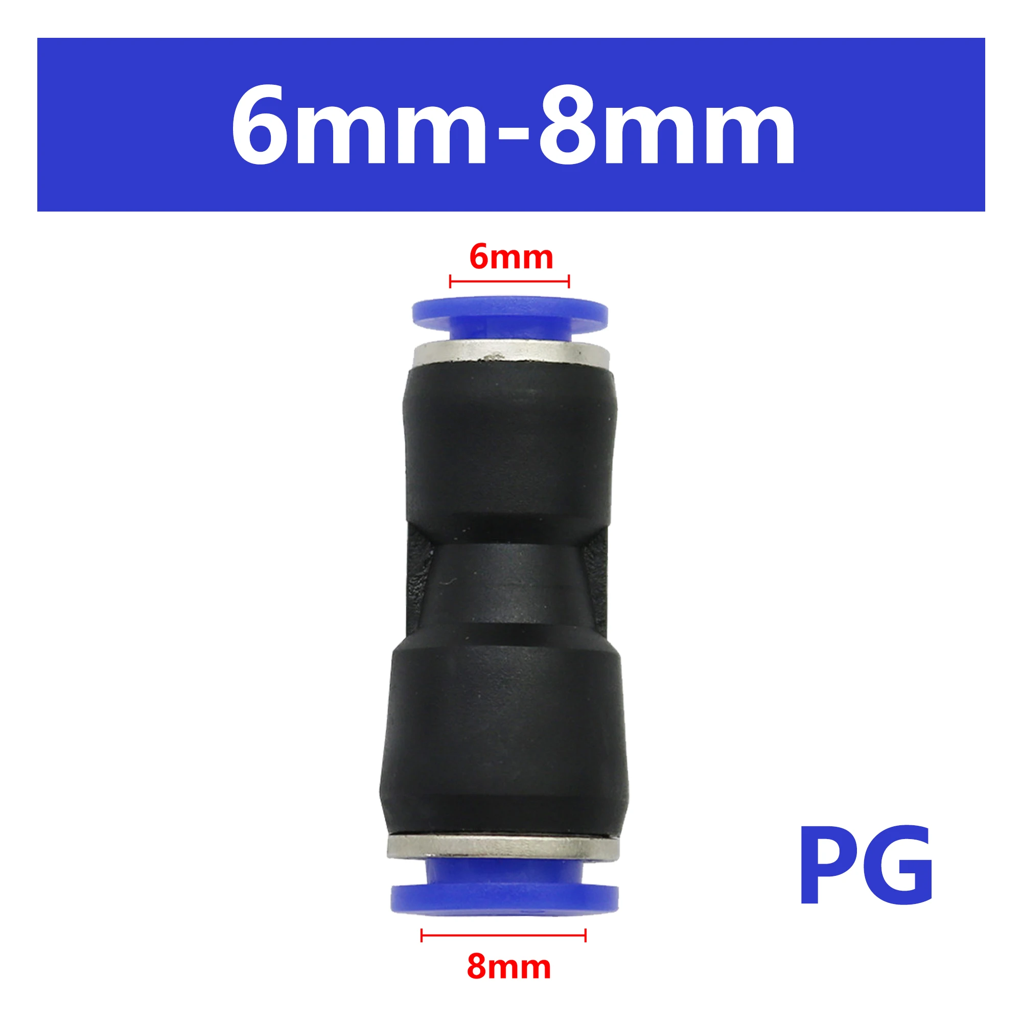 

Пневматические фиттинги, фитинги, пластиковый соединитель ПУ PG 4 мм 6 мм до 8 мм 10 мм, быстроразъемные соединители для воздушного водяного шланга, прямого газа