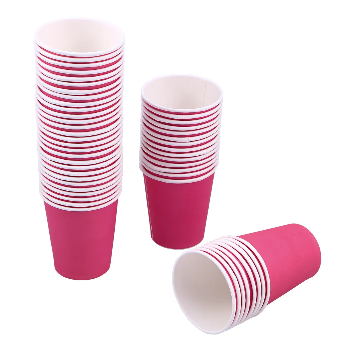 

50Pcs Paper Hot Cold Drink Cups Cup Party Supplies for Birthday Wedding Birthday(Red)