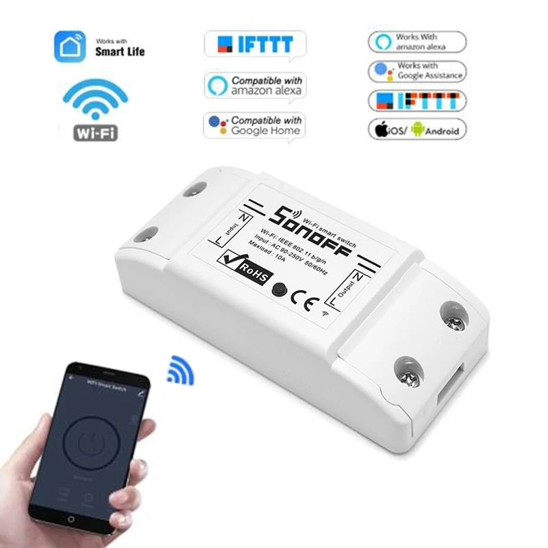 

Умный выключатель SONOFF Basic с поддержкой Wi-Fi, 10 А