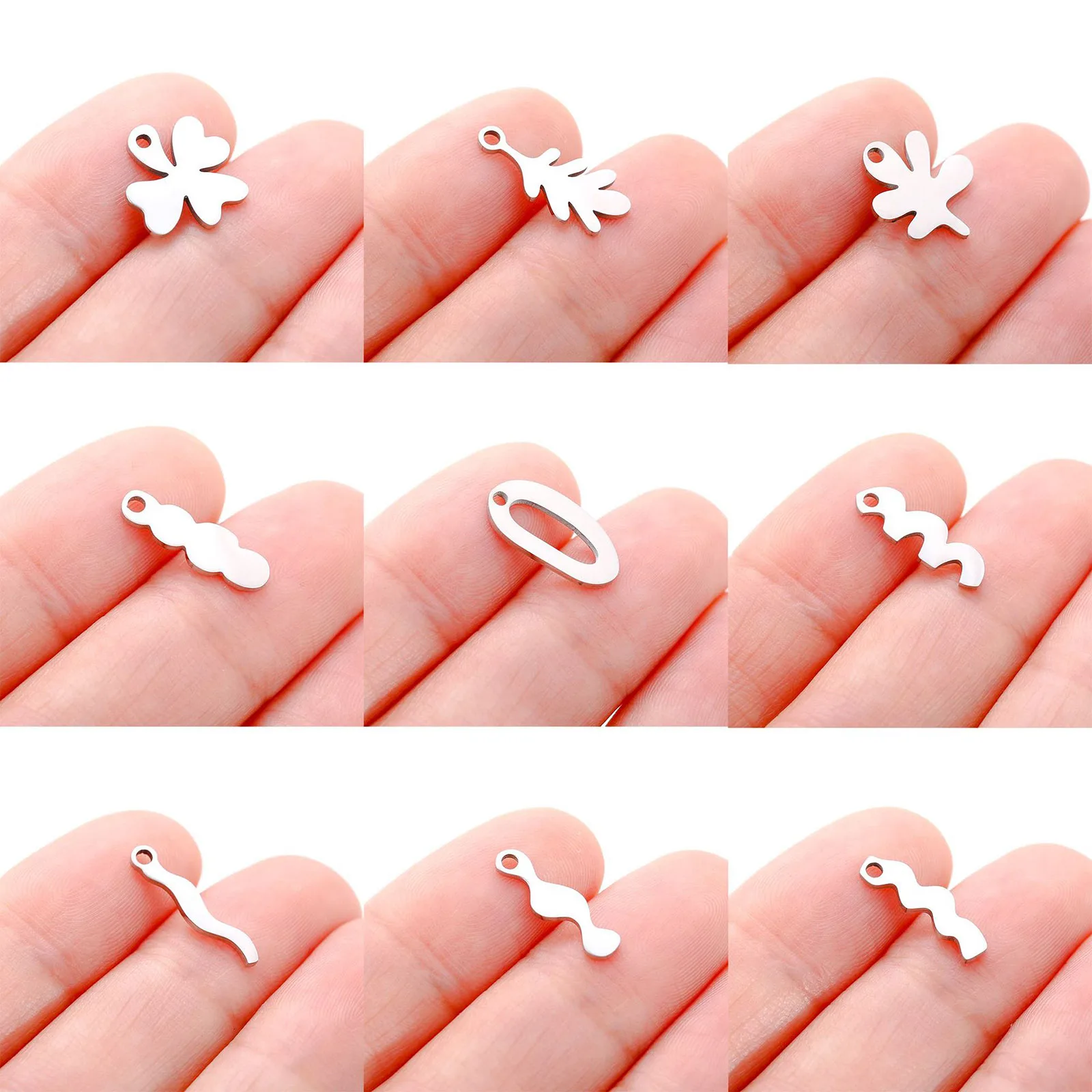

3PC/Lot 304 Stainless Steel Mini Flower leaf Charms Gold Color Pendant for Diy Necklace Earring Bracelet Jewelry Making Findings