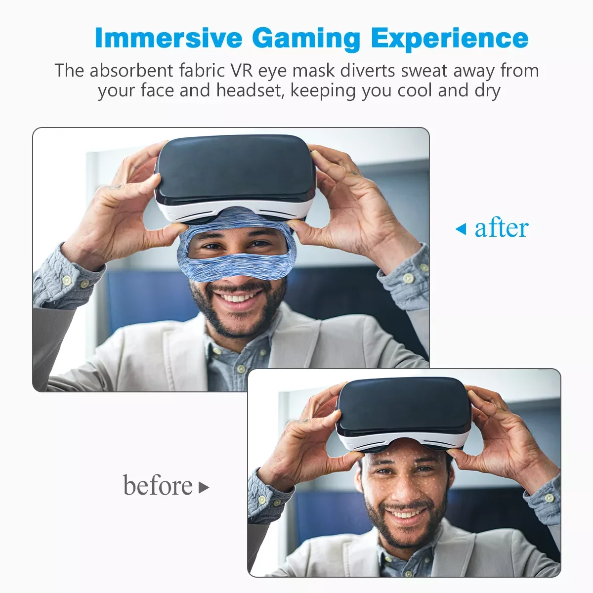

Accessories VR Eye Mask Cover Adjustable Sizes Padding Breathable Sweat Band With Virtual Reality Headsets For Oculus Quest 2