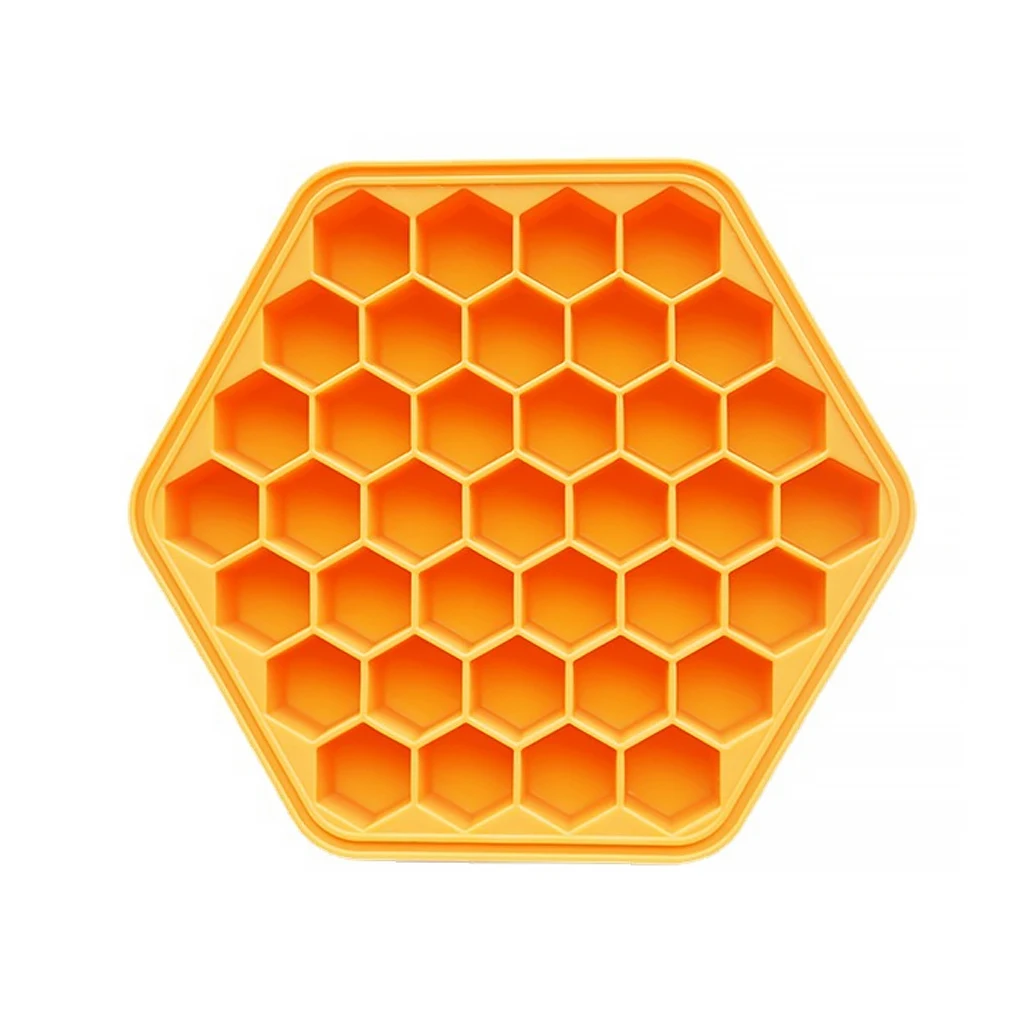 

Силиконовая форма для льда, форма для льда с крышкой, термостойкая, в виде сот, лотки с формами для кубиков льда, многоразовая форма для льда